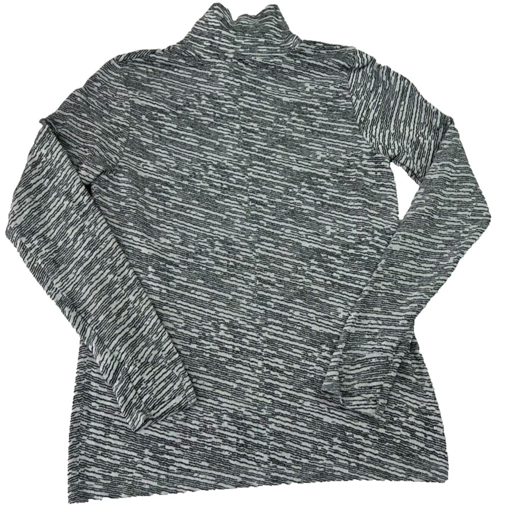 Athleta Top Large Flurry Seamless Turtleneck Wren Black Long Sleeve